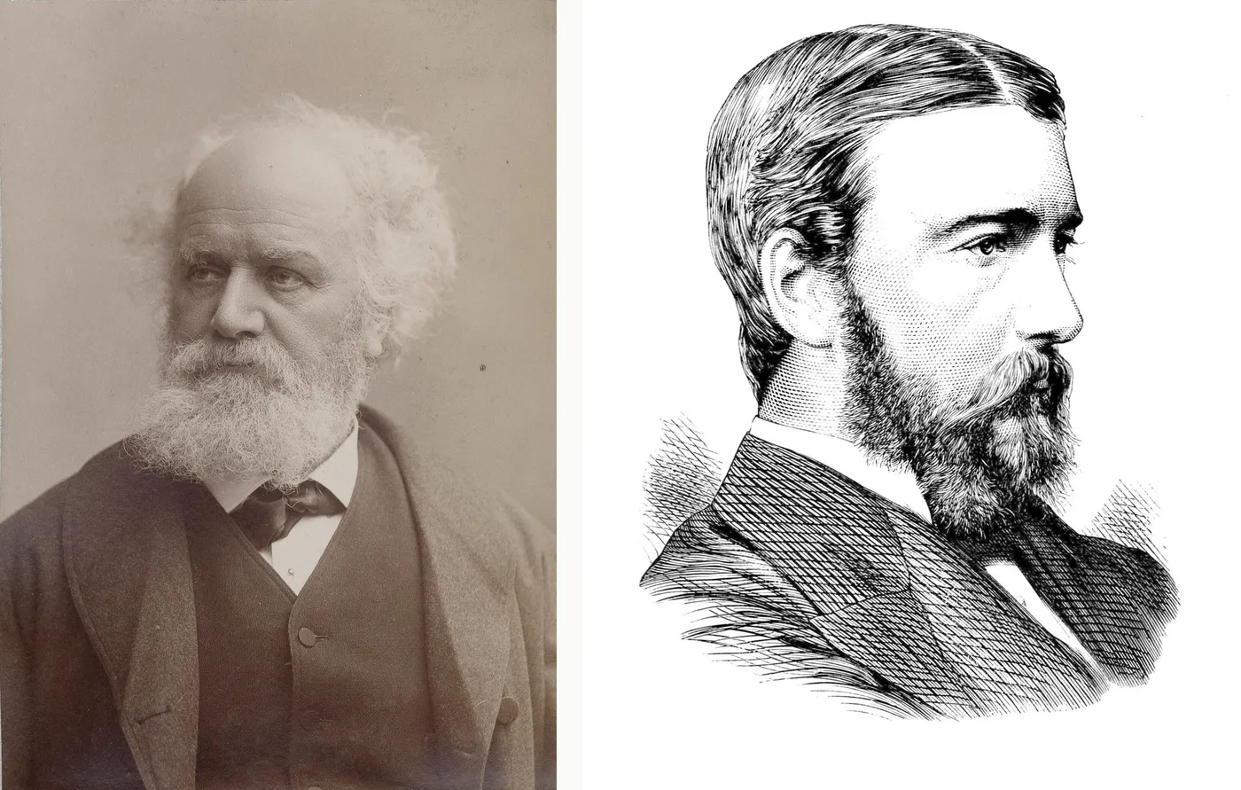 Jules Janssen, a la izquierda, y Norman Lockyer