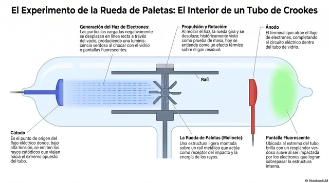 El molinete: el haz lo hace girar al chocar con las aspas